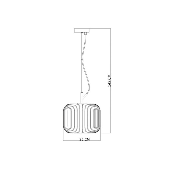 Підвісний світильник, люстра Italux PND-64536A-M-BL-OPA Rues E27 1x60W IP20 чорний - фото №2