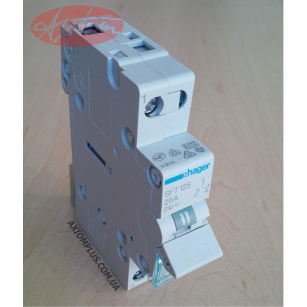 Перемикач Hager SFT125 1P 25А/230В 1м I-0-II - фото №2