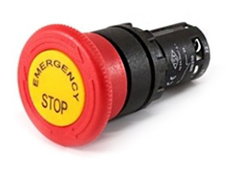 Аварийная кнопка «грибок» с табличкой EMAS MB200EE D=40мм с фиксацией и возврат поворотом (1НЗ)