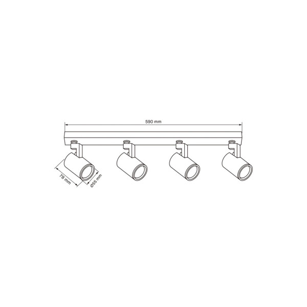 Светильник поворотный, спот Goldlux 328755 Lynx GU10 4x10W IP20 белый - фото №2