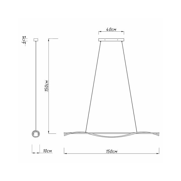 Подвесной светильник, люстра Imperium Light 7671150.05.91 Helix LED 1x20W 3000К IP20 черный - фото №3
