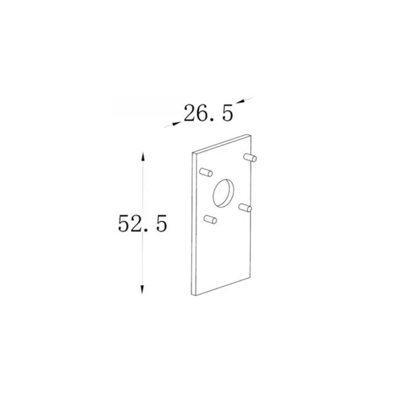 Заглушка магнітного треку з отвором Alumled ALMG-EC O Wh - фото №2