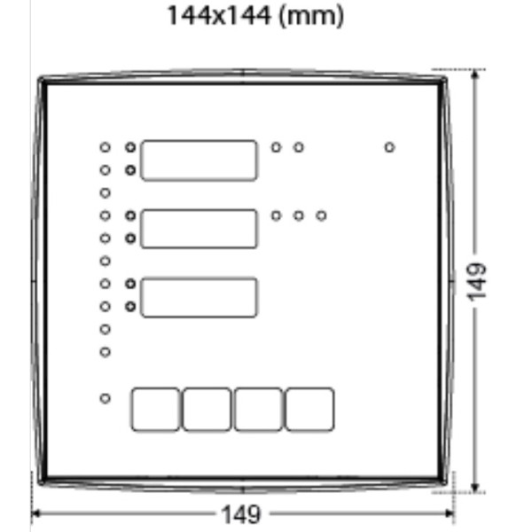Трифазний аналізатор мережі ETI 004656578 ENA3 (144x144мм 3x400+N) - фото №1