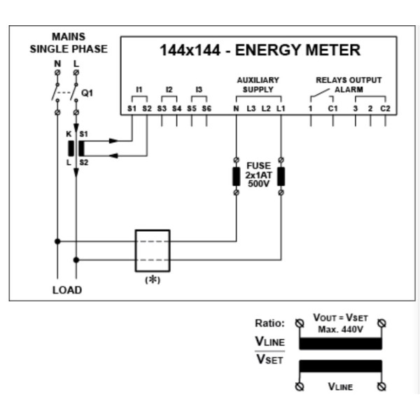 Трифазний аналізатор мережі ETI 004656578 ENA3 (144x144мм 3x400+N) - фото №4