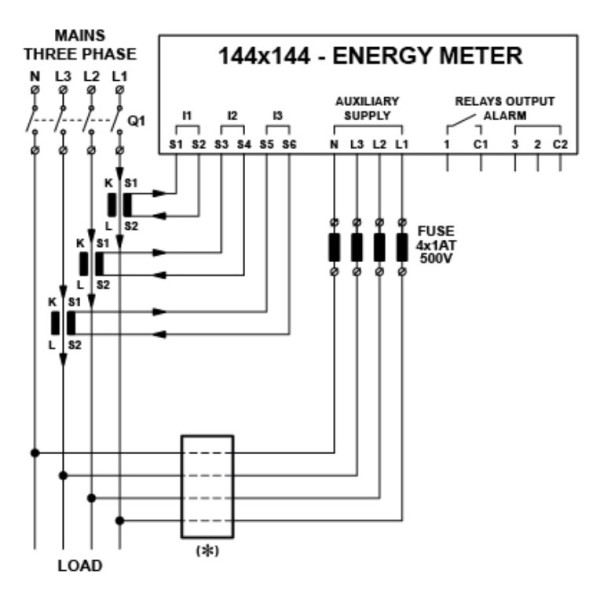 Трифазний аналізатор мережі ETI 004656578 ENA3 (144x144мм 3x400+N) - фото №5