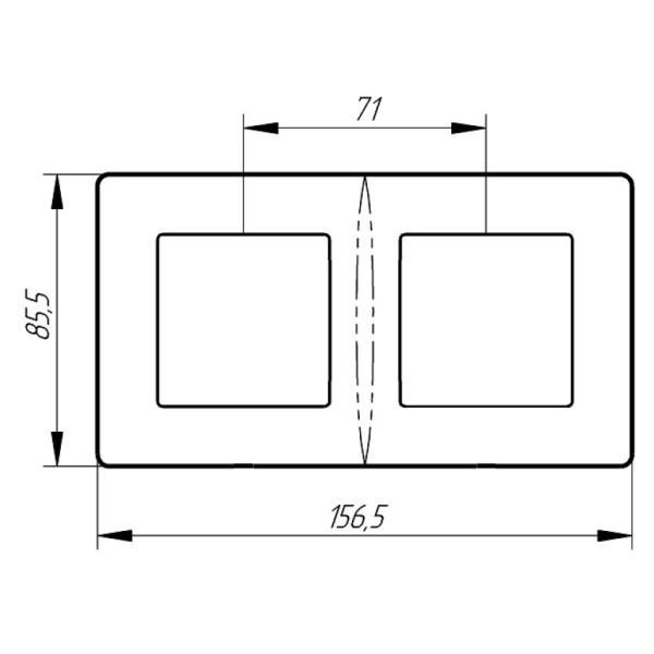 Універсальна двомісна рамка Plank Electrotechnic Classic (PLK1020241) антрацит - фото №1