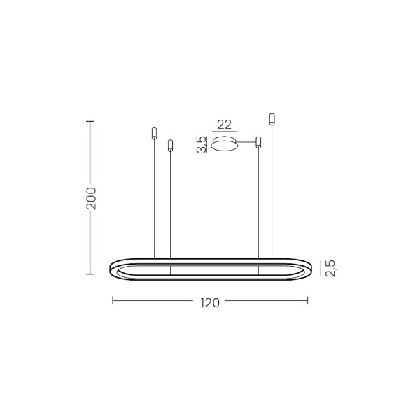 Люстра Azzardo AZ5056 Elena LED 1x50W 3000K 2700Lm IP20 золота - фото №1