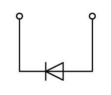 Діодна клема Wago 2002-1211/1000-411 з діодом 1N4007 (анод праворуч) 2,5мм² (сіра) - фото №4