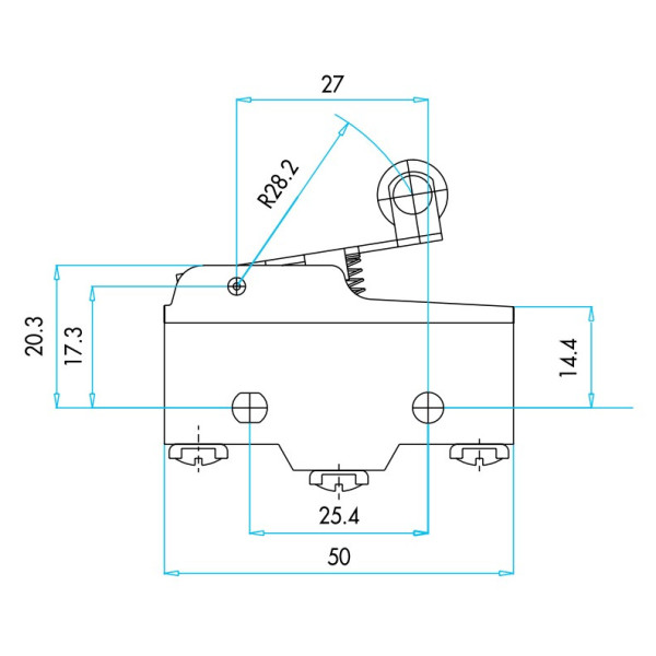 Конечный мини выключатель под винт EMAS MN1MIM1 - фото №5
