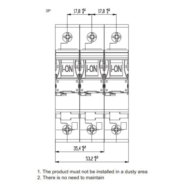 Автоматический выключатель ETI 002135721 ETIMAT 10 3p C 50А (6 kA) - фото №1