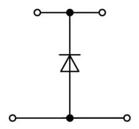 Дворівнева клема Wago 870-540/281-410 з діодом CIRCUIT 1 - фото №1