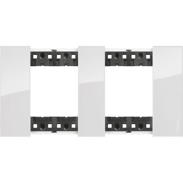 Рамка німецького стандарту на 2 поста (2+2 модулі) Bticino Living Now KA4802M2DW лід