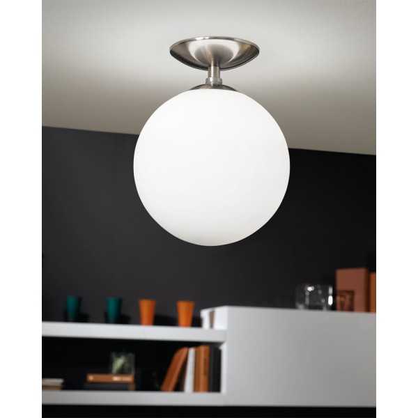 Потолочный светильник Eglo 91589 Rondo E27 1x60W IP20 никелевый - фото №1