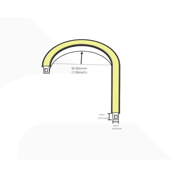 Ультратонкий гнучкий неон COLORS 24V IP54 7,2W 230Lm 3000K 5м (NMS0306T-WW) - фото №2
