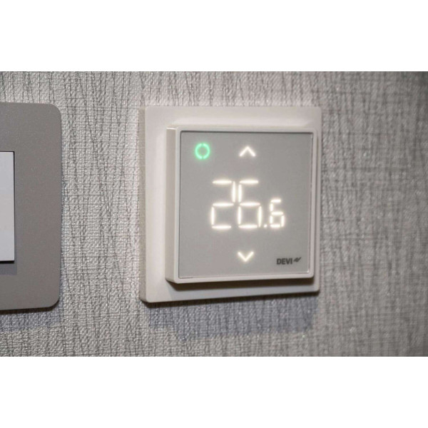 Терморегулятор Devi Smart (+5+45С) Wi-Fi 85х85мм 16A слонова кістка (140F1142) - фото №3