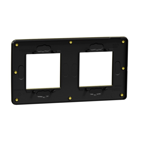 Двомісна рамка Schneider Electric Unica New NU280462M матова золото/антрацит - фото №3