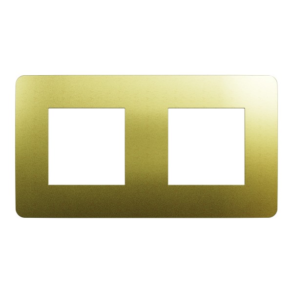 Двомісна рамка Schneider Electric Unica New NU280462M матова золото/антрацит - фото №4