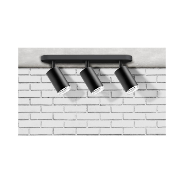 Светильник поворотный, спот Goldlux 324726 Turyn GU10 3x10W IP44 Черный - фото №1