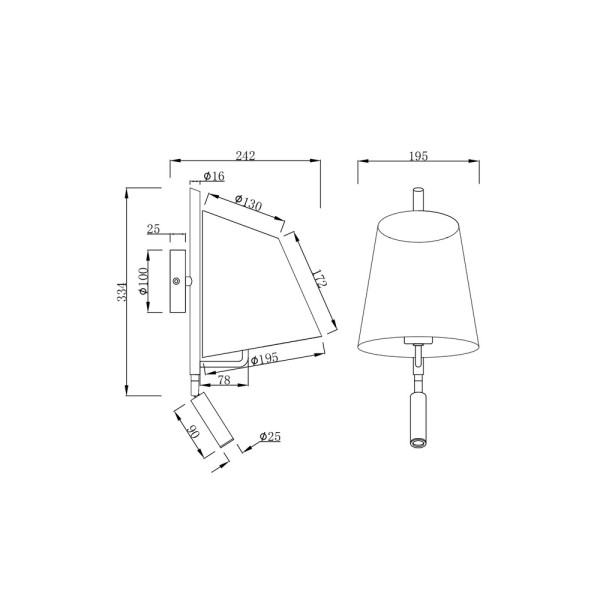 Бра, настінний світильник MJ-Light MJ15029 Vito LED 2x3W 3200K IP20 - фото №1