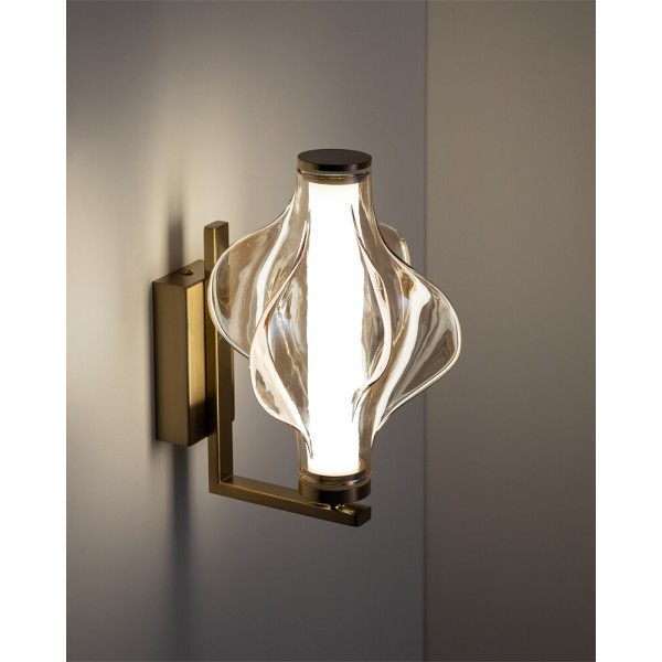 Бра, настінний світильник TK Lighting 18218 Elva LED 1x8W 3000K 1032Lm IP20 латунний - фото №1