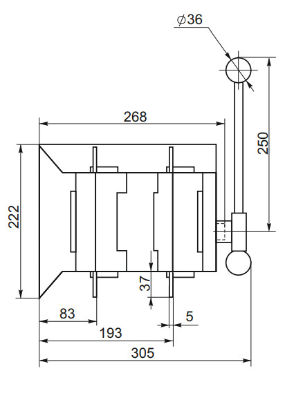 Устройство автоматического ввода резерва CNC YCS1-400А 4Р АС 415В (Б00043130) - фото №3