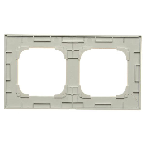Двомісна рамка ABB Sky 2CLA857200A3001 8572 CB (біле скло) - фото №1