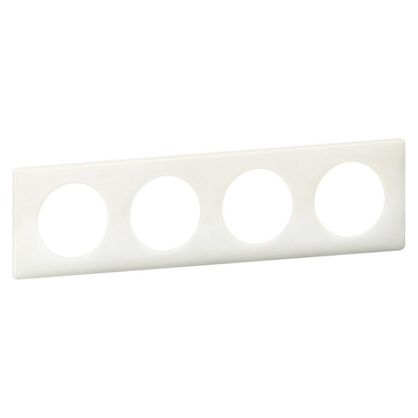 Рамка четырехместная Legrand Celiane белый глянец