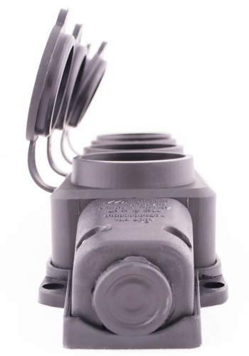 Каучукова чотиримісна колодка E.Next e.socket.rubber.029.4.16 16А із заземленням та захисною кришкою (s9100039) - фото №2