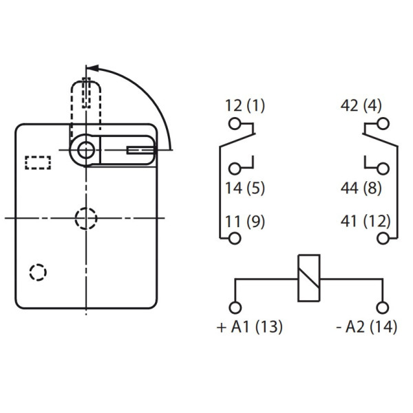 Електромеханічне реле ETI 002473001 ERM2-024DCL 2p - фото №1