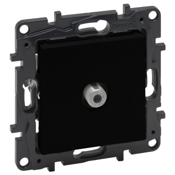 TV розетка Legrand Niloe Step тип F зірка чорна (863575)