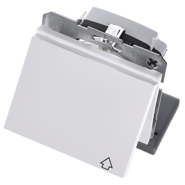 Розетка із з/к, кришкою та шторками полярна білизна Berker K.1 - фото №5