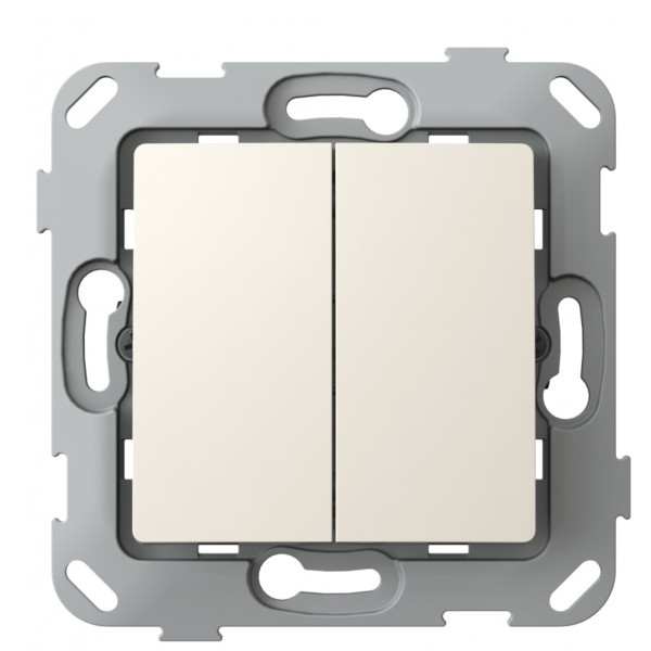 Двоклавішний механізм вимикача Plank Electrotechnic Classic/Nordic (PLK0421131) слонова кістка