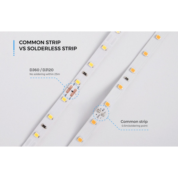 LED лента COLORS 60-2835-12V-IP55 4,4W 2700K 5м (DJ60-12V-8mm-IP55-SW) - фото №3