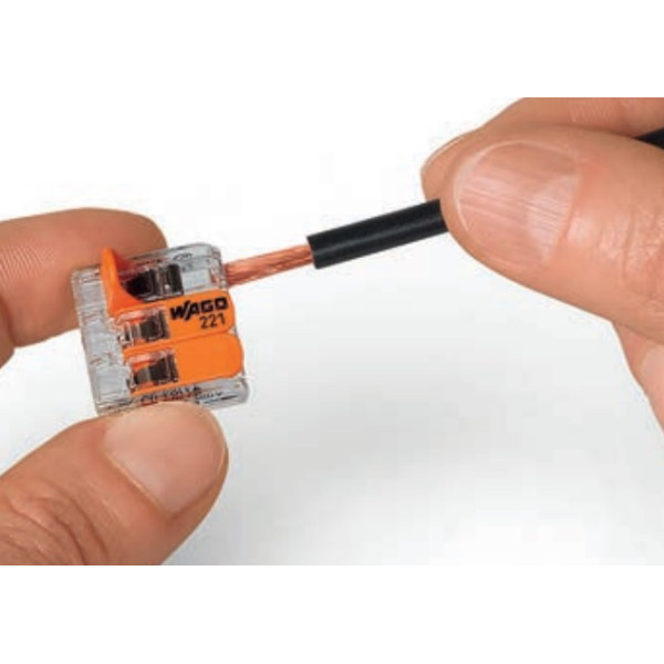 Клема на 5 проводів WAGO 221-415 з натискними важелями - фото №7