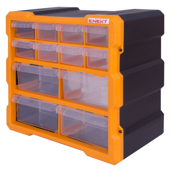 Пластиковый органайзер E.Next e.toolbox.pro.19 12-секционный 267х157х262мм (t011019)