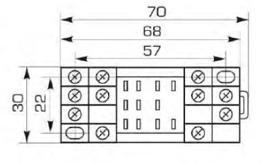 Колодка для промежуточного реле CNC MY 3P 5А (Б00030650) - фото №1