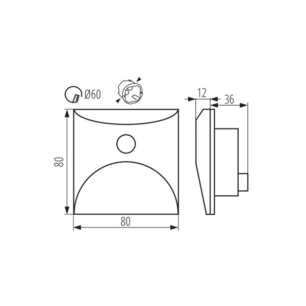 Светильник для подсветки лестницы/коридора Kanlux 39143 Exin LED 1x2.5W 4000K 50Lm IP65 серый - фото №4