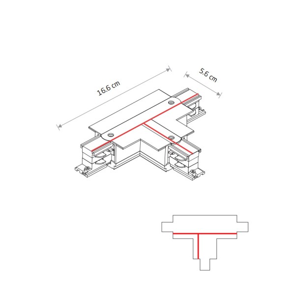 З'єднувач Nowodvorski 8245 CTLS Recessed Power T Connector Right 1 T-R1 IP20 білий - фото №1