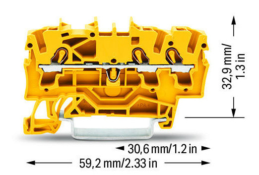 Проходная клемма Wago 2002-1306 для Ex e - фото №1