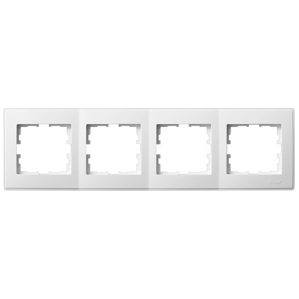 Горизонтальна чотиримісна рамка Lezard "Lesya" 705-0200-149 (біла)