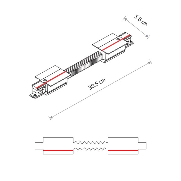 З'єднувач Nowodvorski 8677 CTLS Recessed Power Flex Connector IP20 чорний - фото №1