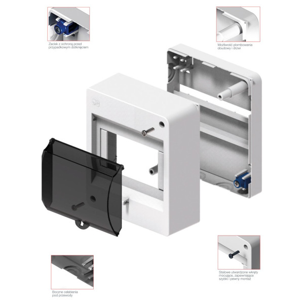 Модульный щиток Elektro Plast 2304-01-IP30 на 4 модуля (2304-01) - фото №1