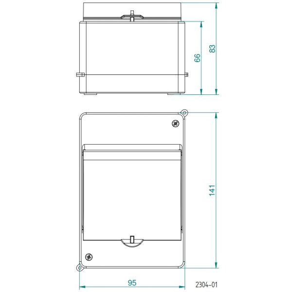 Модульный щиток Elektro Plast 2304-01-IP30 на 4 модуля (2304-01) - фото №2