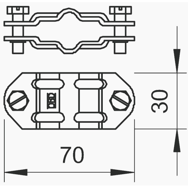 Відокремлюючий елемент OBO Bettermann (5336457) 233 A VA із нержавіючої сталі - фото №1