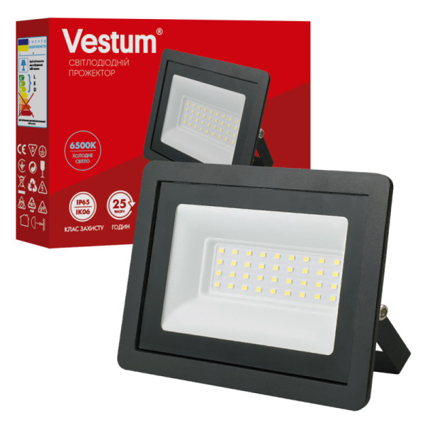 Прожектор LED Vestum 1-VS-3015 30Вт 2400Лм 6500K IP65 - фото №1
