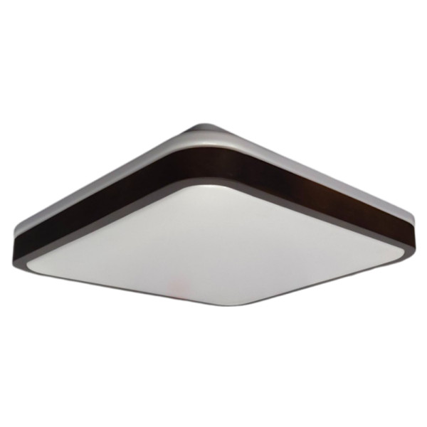 Матовий світильник Vestum GLOW 60Вт 391x391x65мм 3000К-6500К горіх