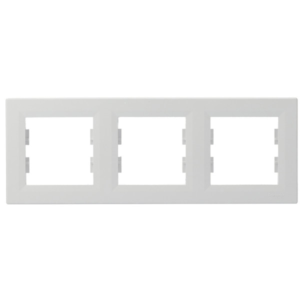 Рамка 3-местная горизонтальная белая Asfora, EPH5800321