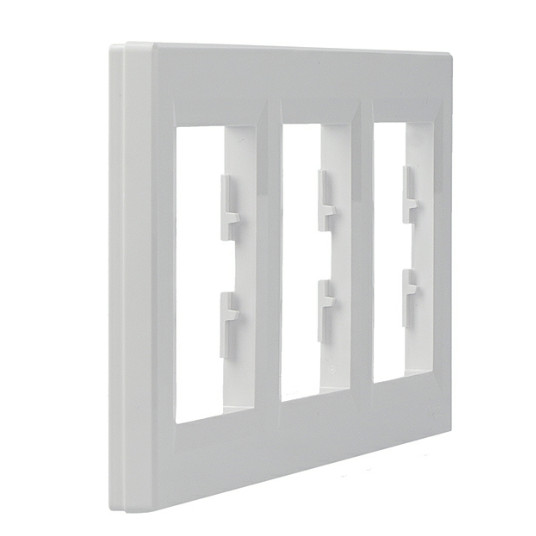 Рамка 3-местная горизонтальная белая Asfora, EPH5800321 - фото №2