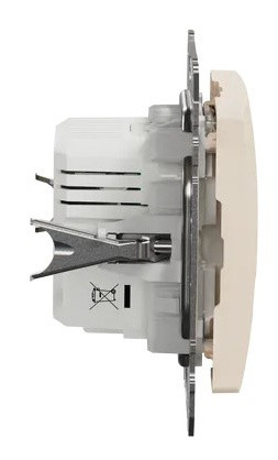 USB-розетка Schneider Electric Sedna Design & Elements A+C 2,4A бежевая SDD112402 - фото №2