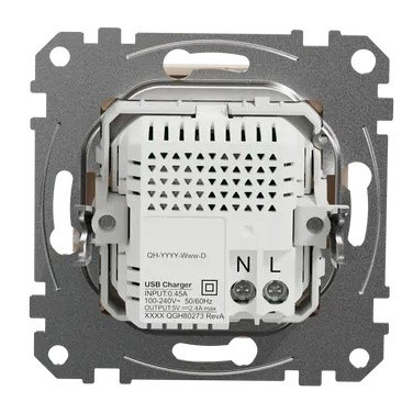 USB-розетка Schneider Electric Sedna Design & Elements A+C 2,4A бежевая SDD112402 - фото №3